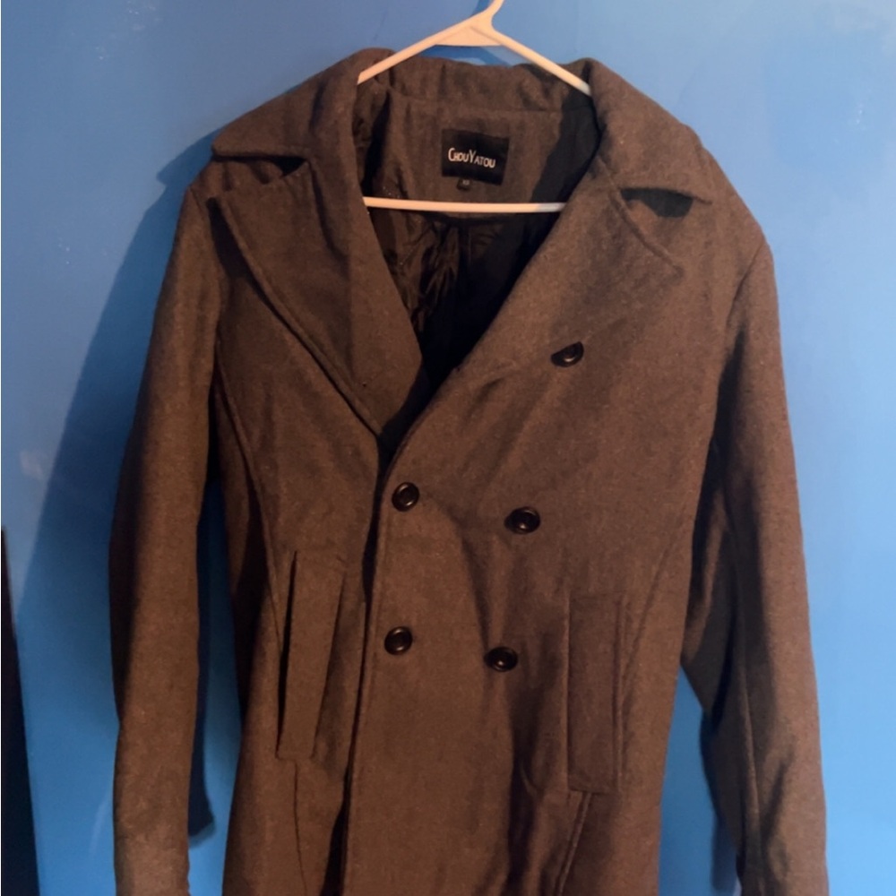 Goodfellow & Co Charcoal Double-Breasted Pea Coat